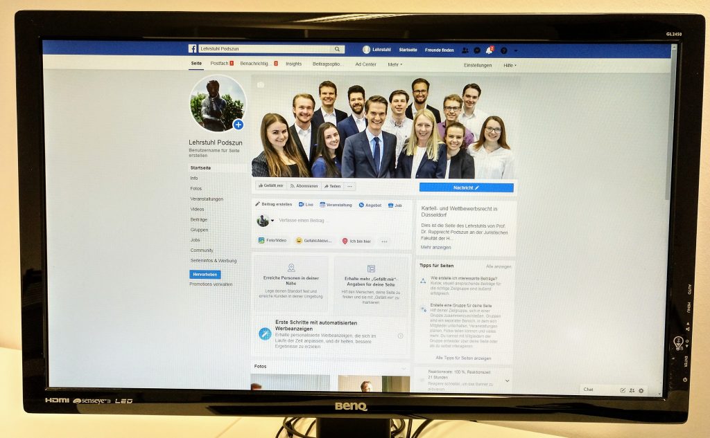 Is Podszun on Facebook? Only with his team. Not in a personal capacity. Privacy guy, he...